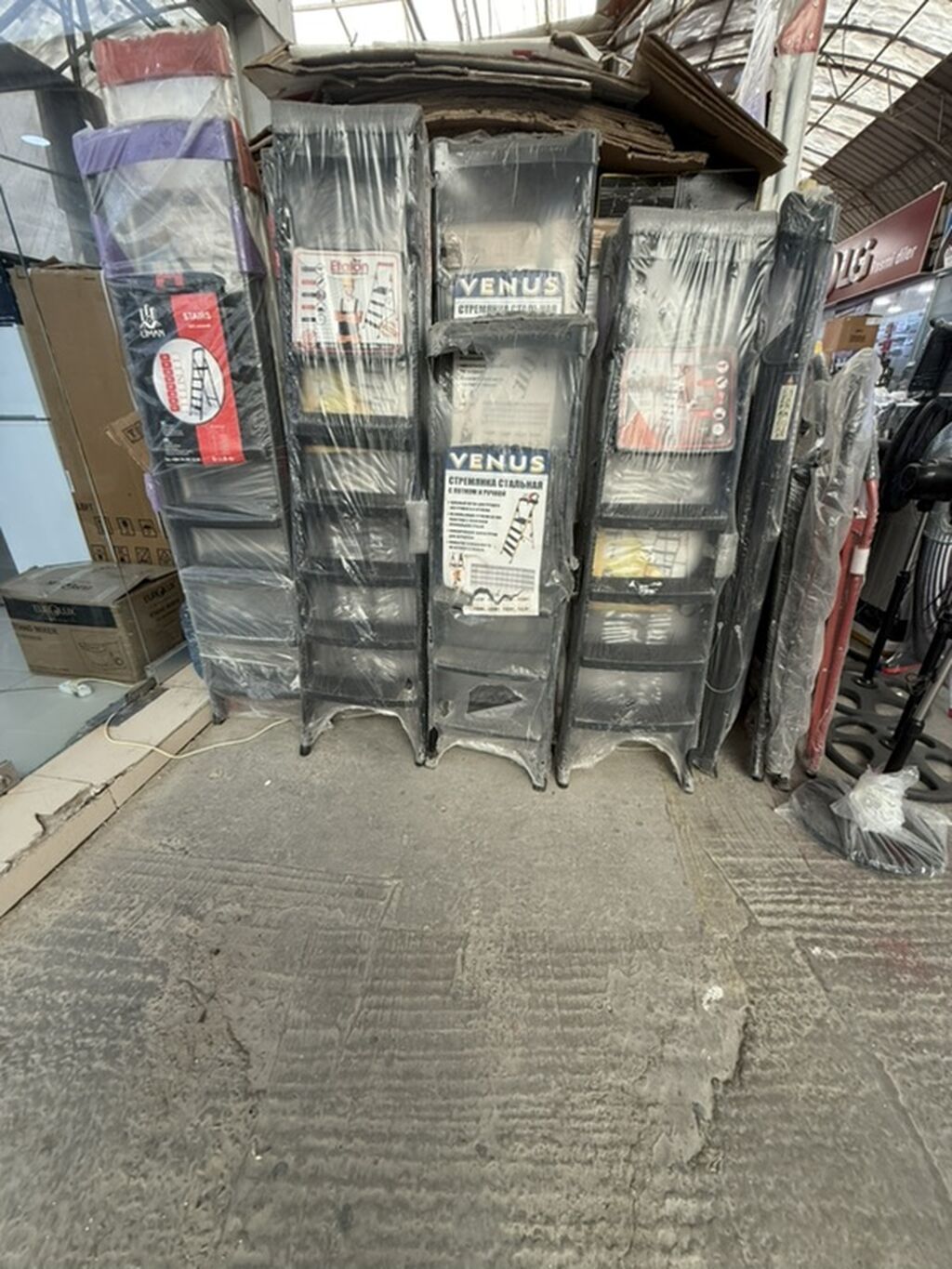 Məhsul: Qatlana bilən metal pilləkən - Modellər: 3, 4 və 5 pilləli — Nərdivanlar, Bakı (3)