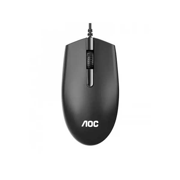 AOC MS100 Wired USB Mouse Black - MO-MS100B — Mallar, Bakı