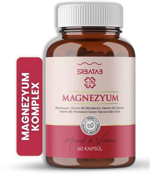 Erbatab Magnezyum Kompleks – 60 kapsul Başlıq: Erbatab Magnezyum 3-lü — Bakı