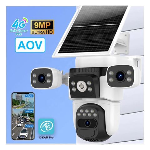 4G tam simsiz solar PTZ360° 4 kamera 8MP/4K+64GB — Bakı
