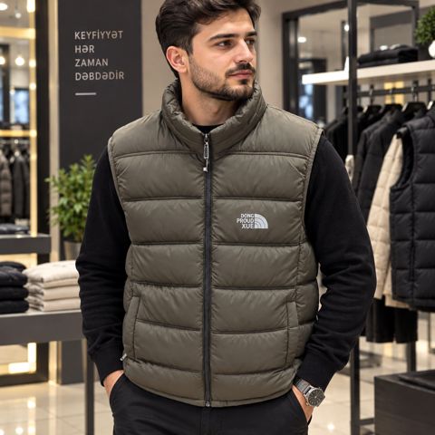 Kişilər üçün jilet 91021216, poliester, xaki, ölçü XXL — Bakı