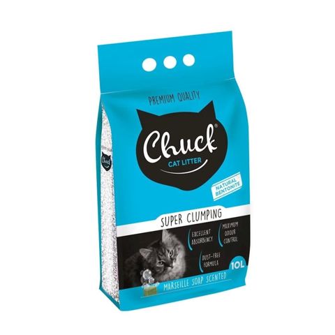 Pişik tualeti üçün doldurucu Chuck Cat Litter Marseille Soap Scented 10 l — Bakı