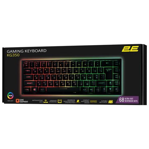 2E KG350 RGB Black Gaming Keyboard — Bakı