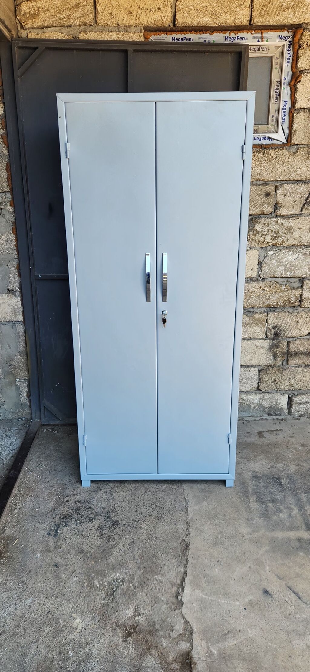 Metall şkaf – 2 qapılı, açarlı - Material: polad (toz boya ilə — Ofis mebeli, Digah (3)