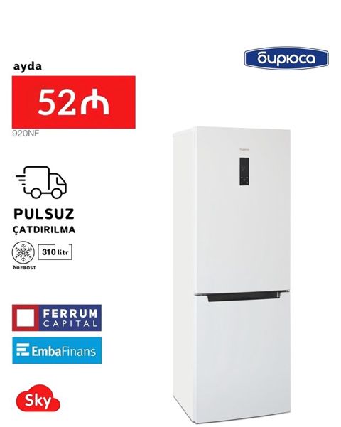 Soyuducu "Biryusa 920NF Ağ" — Bakı