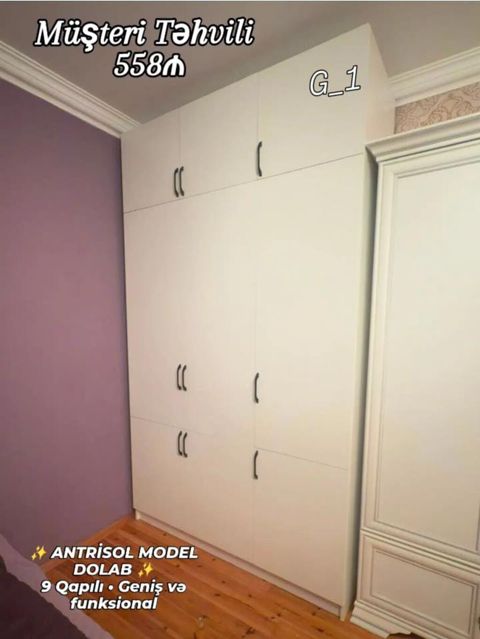 Antrisol model dolab – 9 qapılı, geniş və funksional dizayn — Sumqayıt