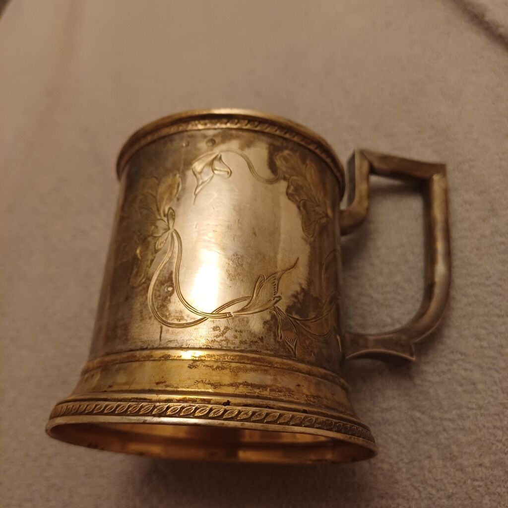 Fincanlar, rəng - Qızılı, Metal, 1 əd — Süfrə qabı, Bakı (3)