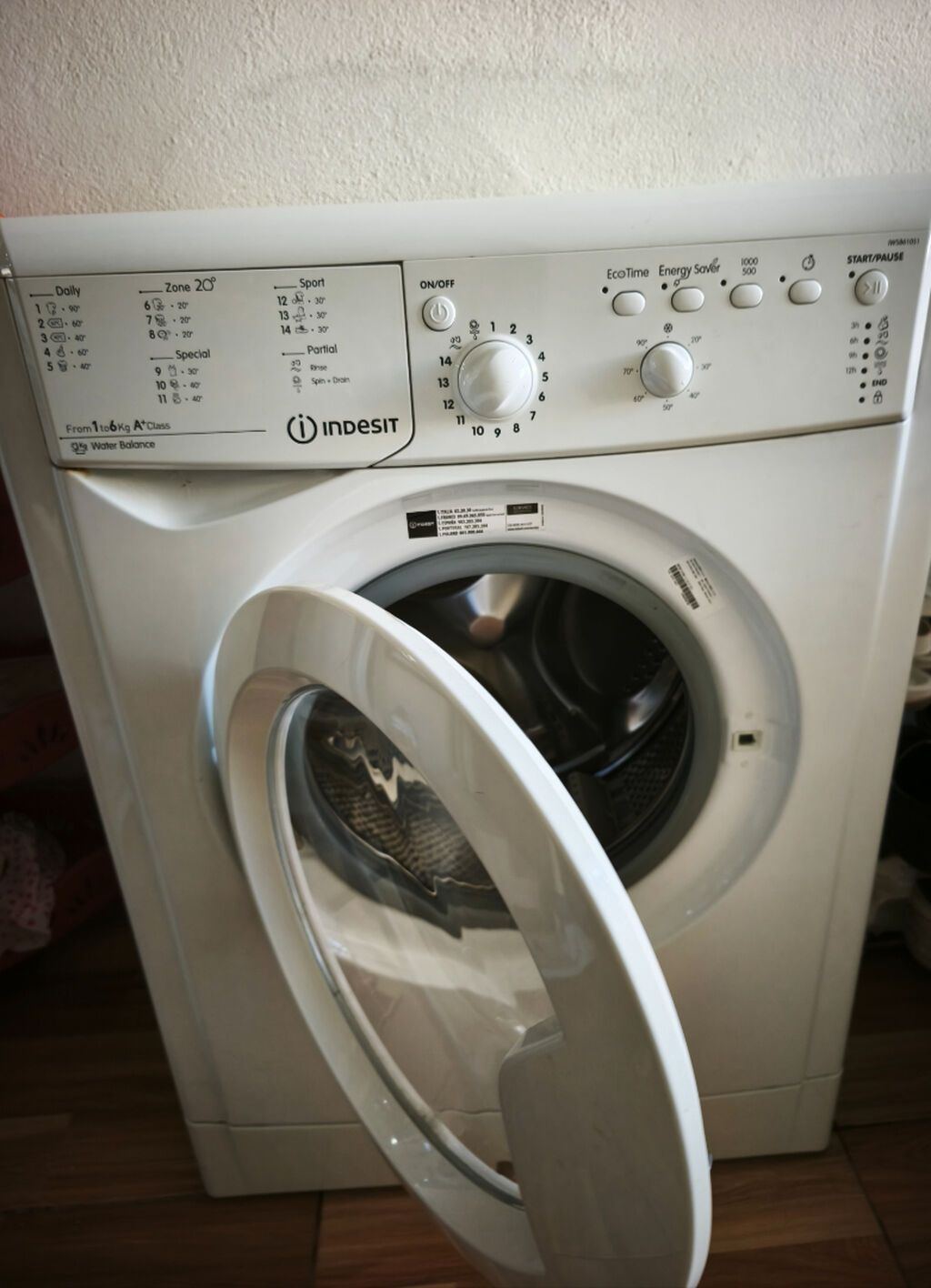 Paltaryuyan maşın Indesit, 6 kq, İşlənmiş, Avtomat — Çamaşır maşınları, Bakı (3)