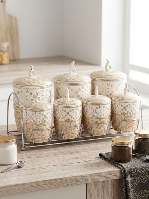 Saxlama qabı dəsti Yagmur, 3500 ml, keramika, 7 parça — Bakı