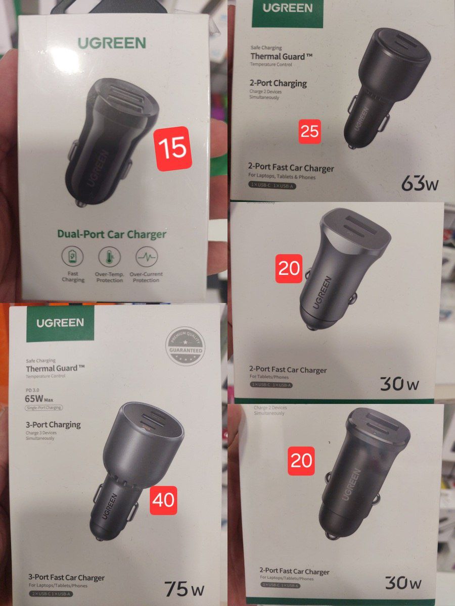 Avto adapter Ugreen 30w, 63w, 75w — Ehtiyat hissələri və aksesuarlar, Bakı