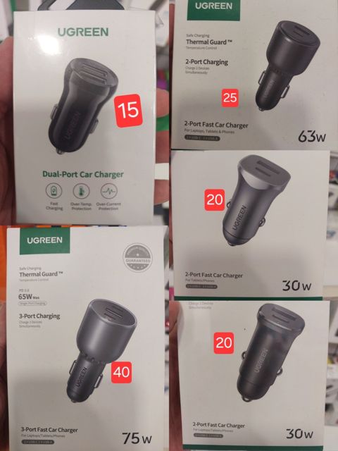 Avto adapter Ugreen 30w, 63w, 75w — Bakı