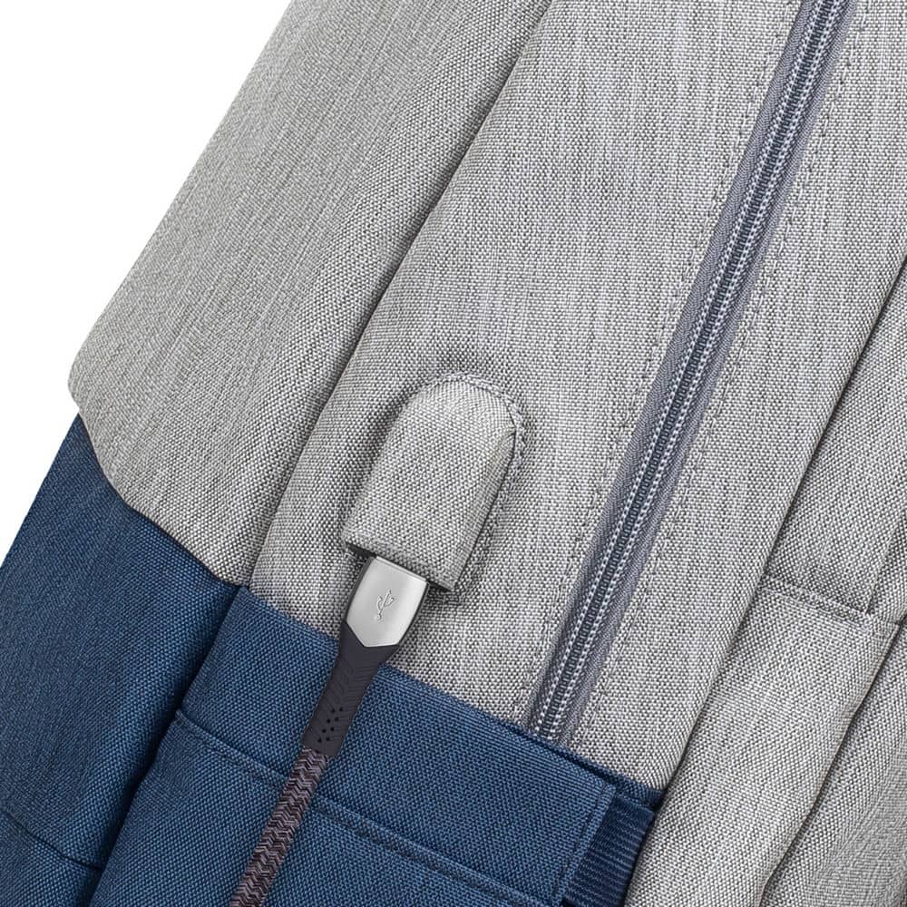 Noutbuk Bel çantası 17.3 Rıvacase 7567 grey/dark — Mallar, Bakı (8)