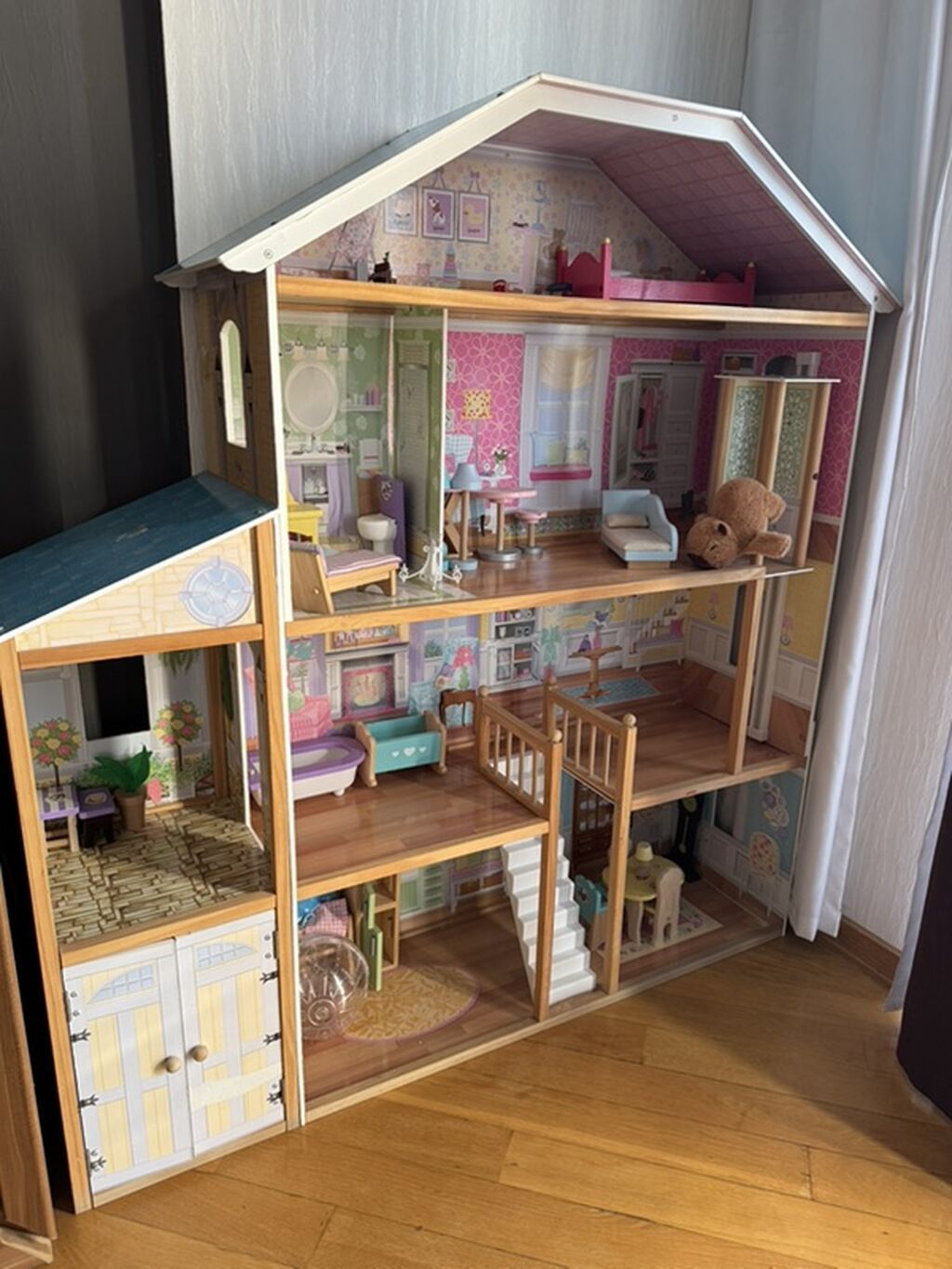 Taxta kukla evi – böyük ölçülü, çoxmərtəbəli - Material: möhkəm taxta — Oyun dəstləri, Bakı (2)
