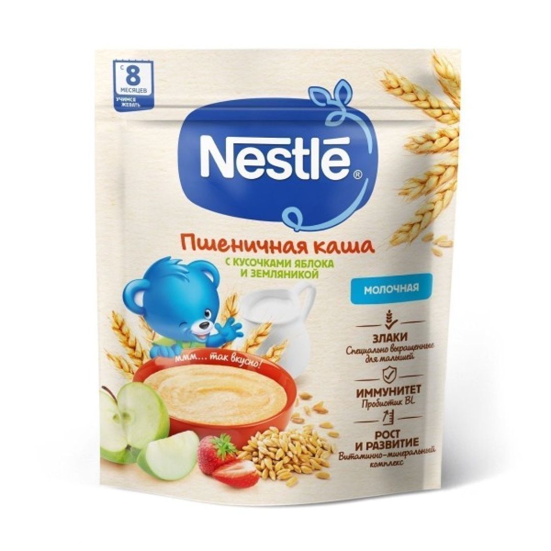 Buğda sıyığı Nestle Alma və çiyələk, 200 q, 8+ ay — Mallar, Bakı