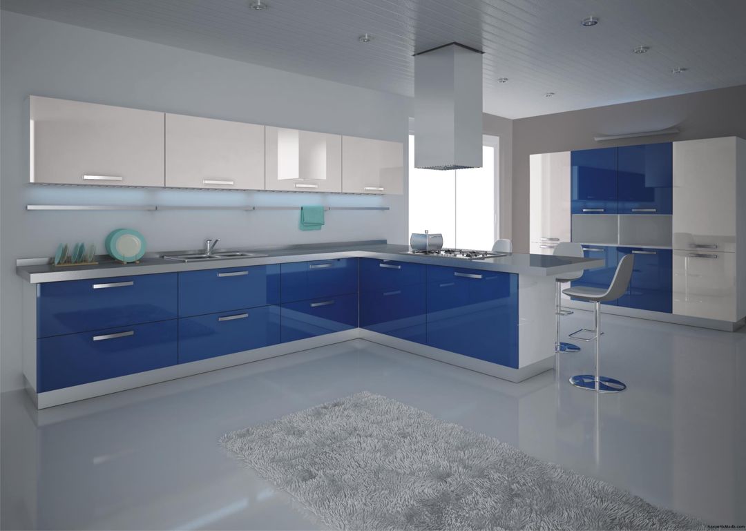 Akril (Panel MDF) materiallı mətbəx mebeli — Mətbəx mobilyası, Bakı (5)