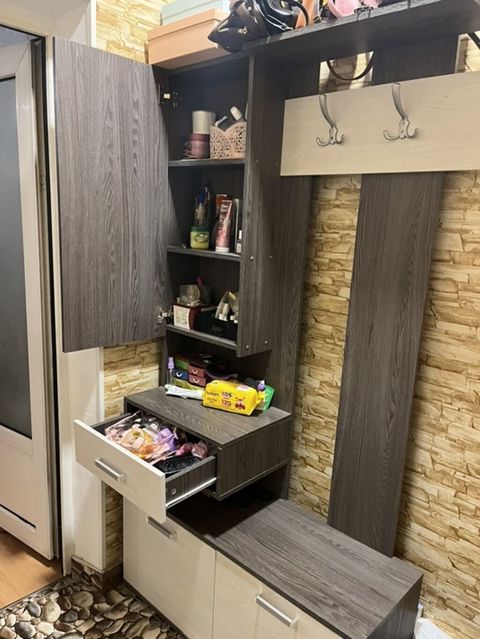 Dəhliz üçün çoxfunksiyalı gardırob-komod dəsti - Rəng: tünd — Bakı