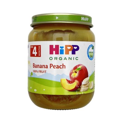 Uşaq püresi Hıpp 4396 banan və şaftalı 125 q — Bakı
