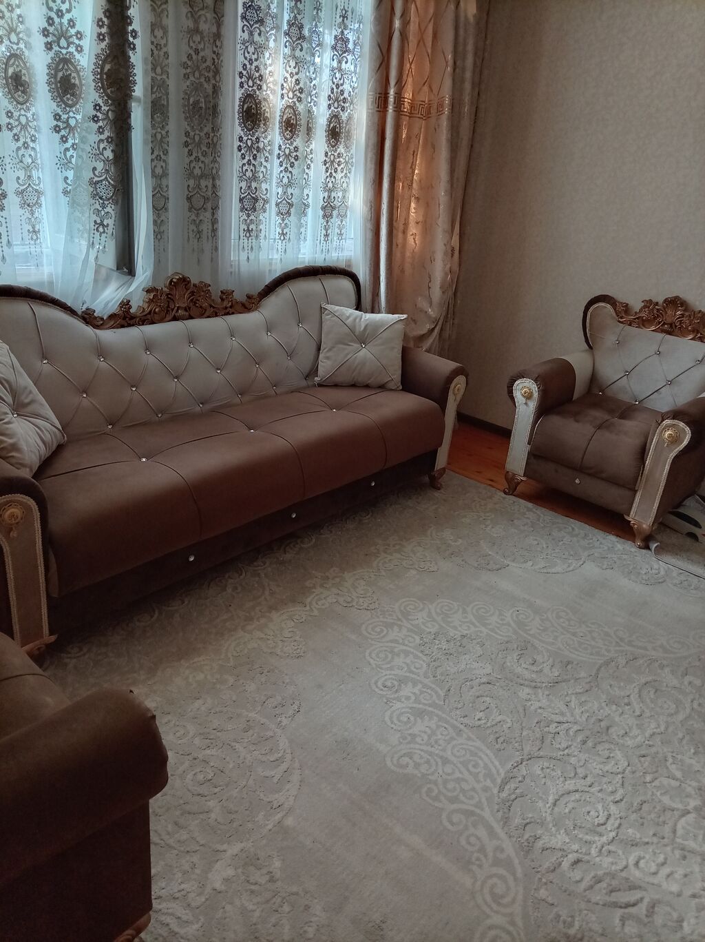 Yeni, Klassik divan, 2 kreslo, Bazasız, Açılmayan — Yumşaq mobilya dəstləri, Gəncə (3)