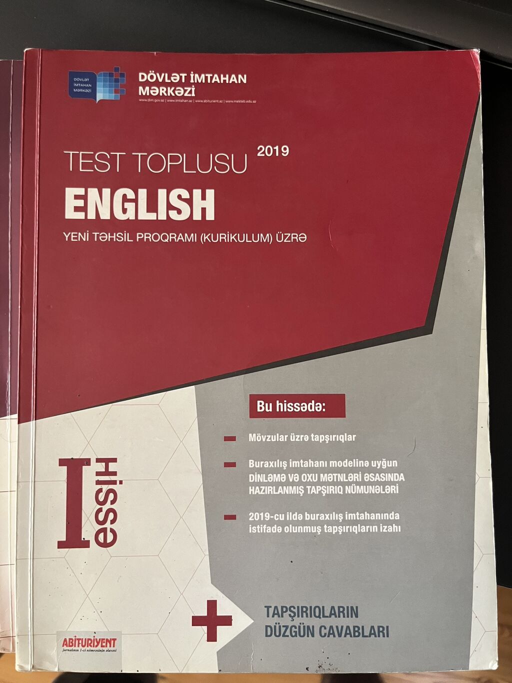 Riyaziyyat Testlər 11-ci sinif, DİM, 1-ci hissə, 2020 il — Kitablar, Bakı (2)
