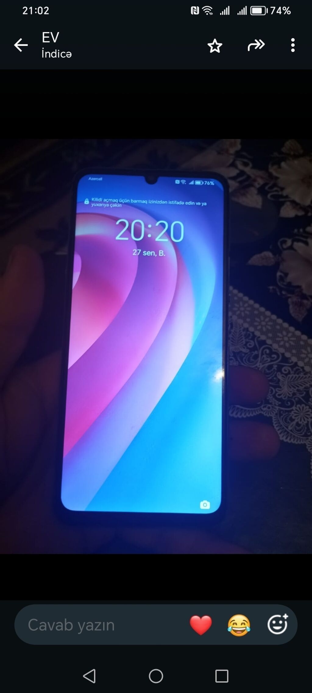 Huawei 128 GB, rəng - Yaşıl, Barmaq izi — Huawei, Gəncə (3)