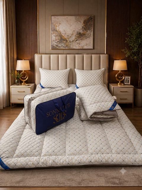 Yataq dəsti Sonna Dor, döşək 100x200 sm, yorğan 155x215 sm, yastıq 50x70 sm — Bakı