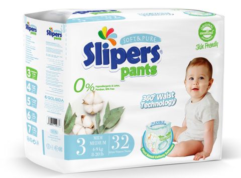 Uşaq bezi-tuman Slipers Midi 3, 4-9 kq, 32 əd — Bakı