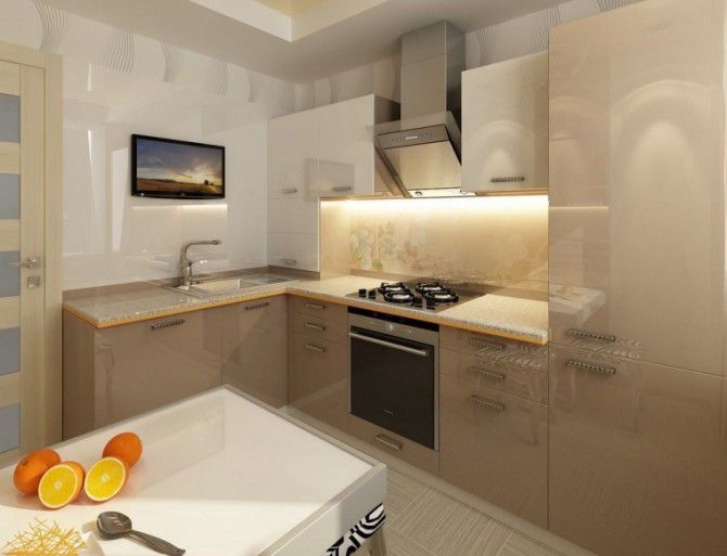 Akril (Panel MDF) materiallı mətbəx mebeli — Mətbəx mobilyası, Bakı (3)