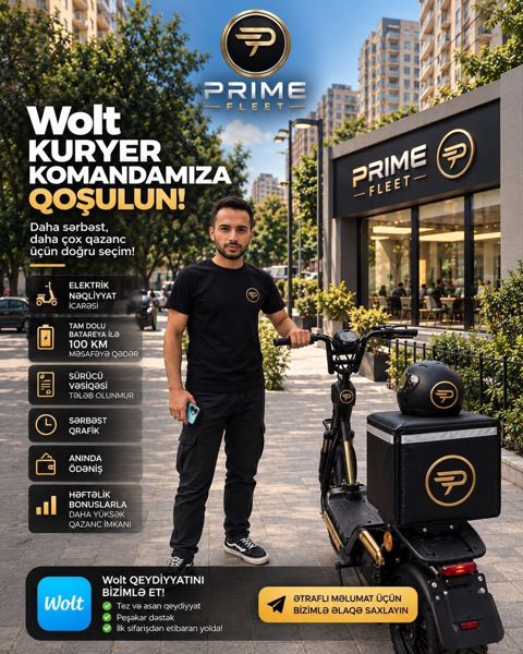 Salam Velosiped icarəsi ilə bağlı məlumat: Əgər bizim Wolt Fleet — Bakı