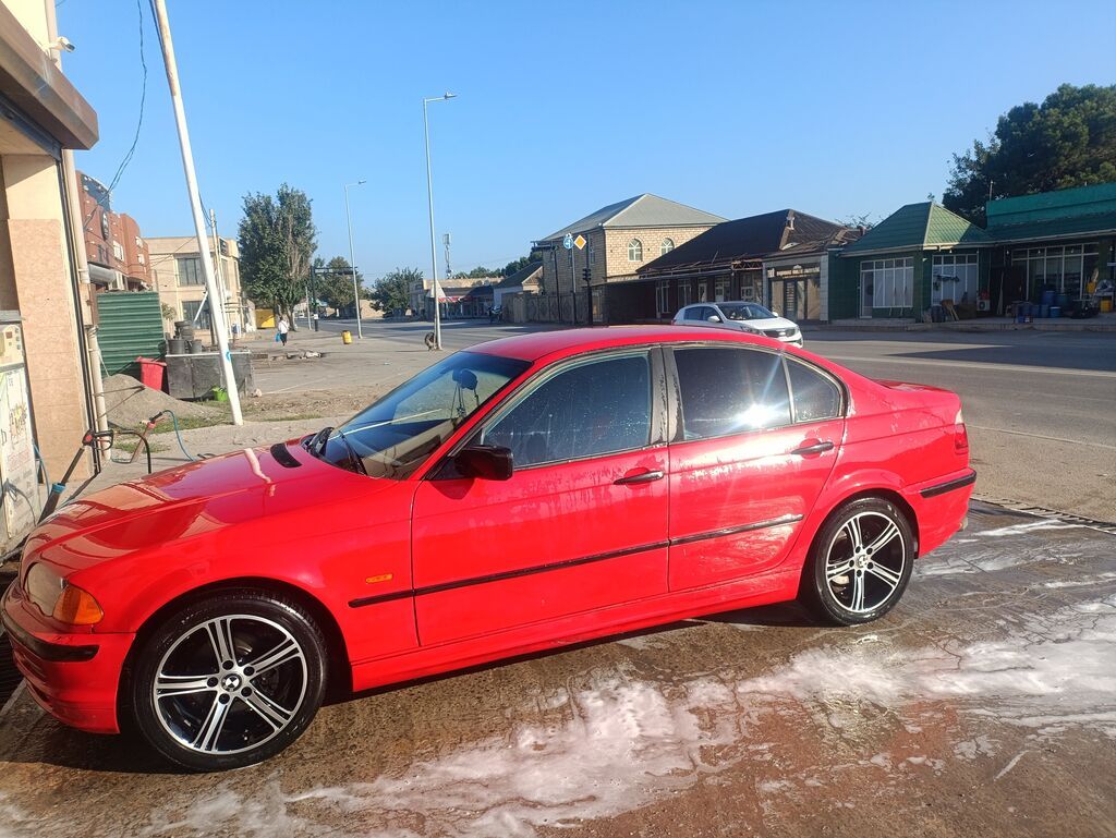 Barter mümkündür BMW 3 Series E46, sedan, qırmızı rəng. - Kuzov: 4 88-CX-596 — Avtomobillər, Xırdalan (5)