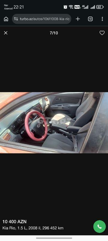Kia Rio 1.5 L, 2008, 2 967 157 km — Avtomobillər, Ağsu