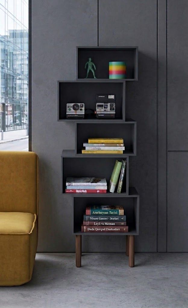 Rəf, laminat, antrasit, 140x50x25 sm — Mallar, Bakı (2)