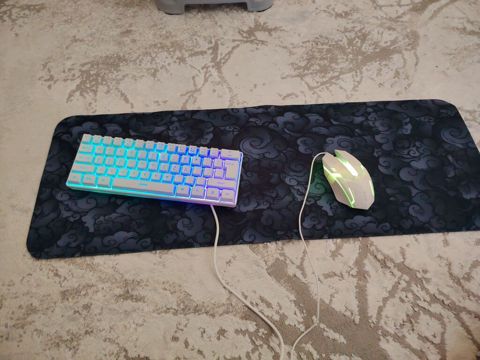 RGB işıqlanmalı kompakt klaviatura + simli oyun siçanı + geniş — Peripheral Devices