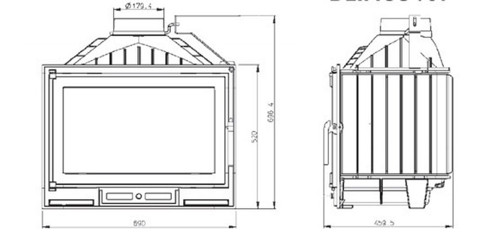Nordflam Etna 11 kW odun sobası üçün kamin kasseti - Brend/model — Kaminlər, Bakı (3)