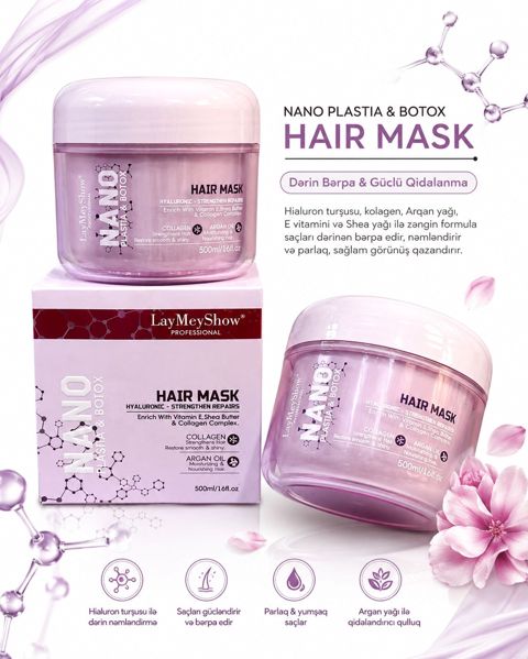 Saç maskası LayMeyShow Nano Plastia & Botox 500 ml — Bakı