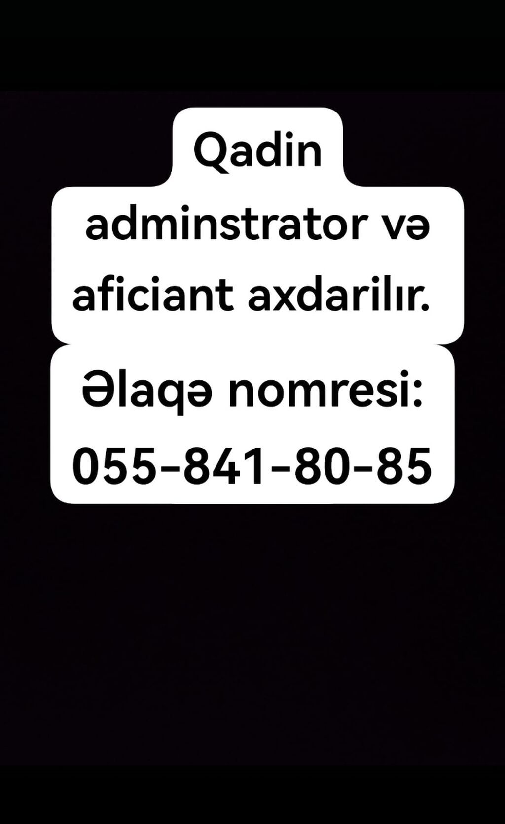 Administrator tələb olunur — İş, Gəncə