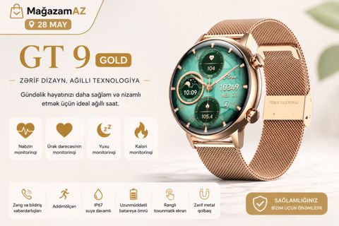Ağıllı saat G-Tab GT9 Gold — Bakı