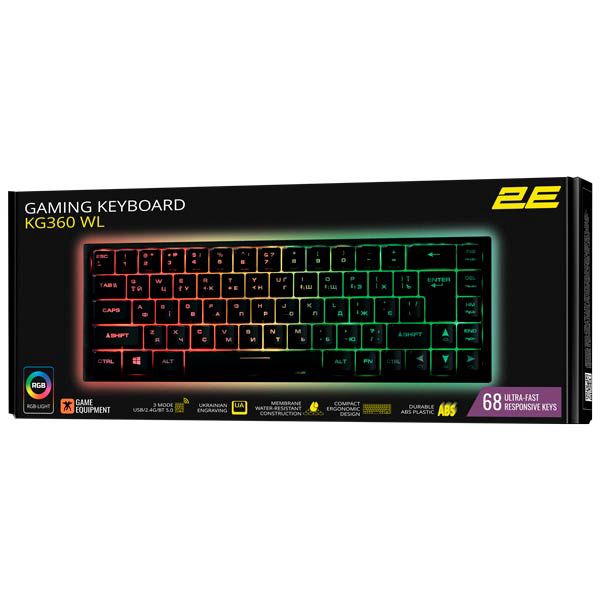 2E gamıng KG360 rgb bt USB Black Ukr 2E-KG360UBK — Mallar, Bakı