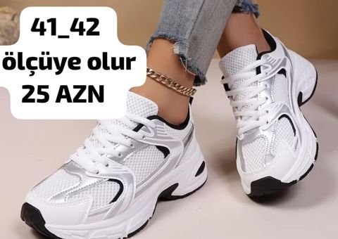 Ağ rəngli idman ayaqqabısı - Ölçülər: 41–42 - Qiymət: 25 AZN — Digah