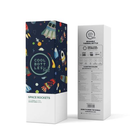 Vakumlu termos Space Rockets 260 ml. Material: paslanmayan polad 18/8, 3D relyefli tekstura, sızmaya davamlı qapaq, BPA, ftalat və toksinlərdən azad, Triple Cool texnologiyası ilə 36 saat soyuq və 18 — Bakı