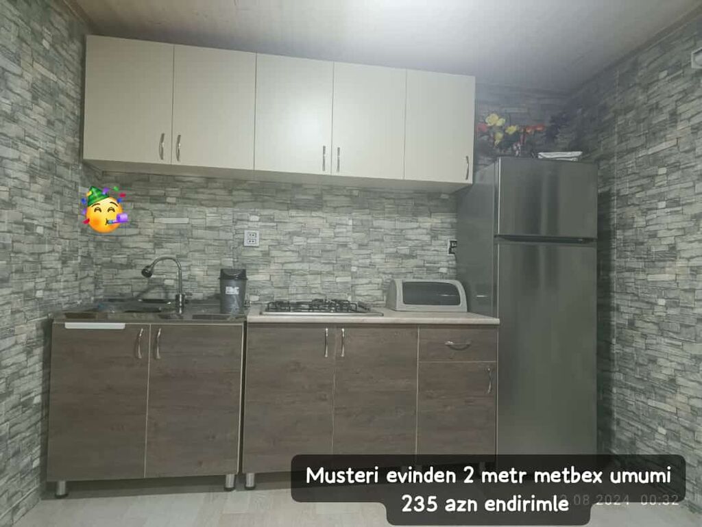 3 metrlik mətbəx mebeli paketi - Ümumi qiymət: 470 AZN - Çatdırılma və — Mətbəx mobilyası, Sumqayıt (2)
