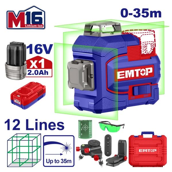 Cordless 3D laser level ESLE12301 — OnMaster — Təmir və tikinti