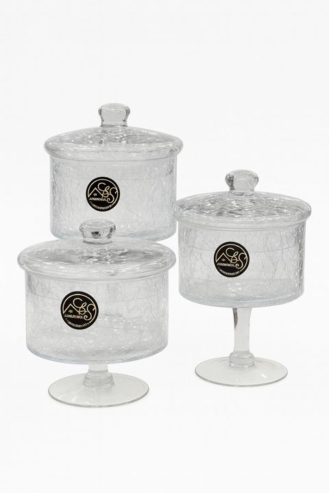 Mürəbbə qabı dəsti plateon00417, şüşə, 18x25/30/35 sm, 3 əd — Bakı