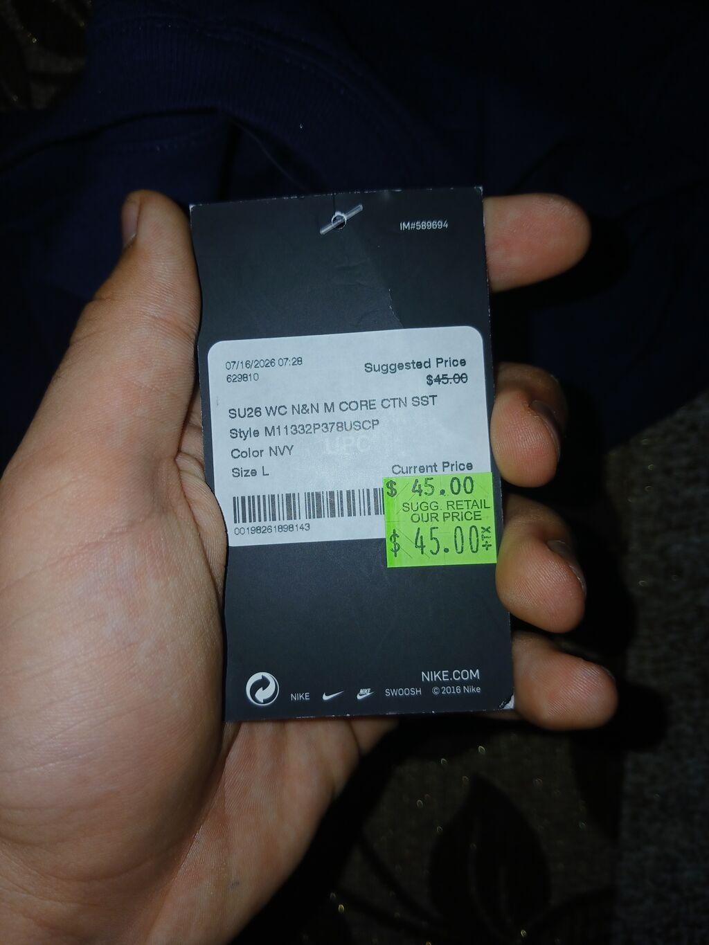Futbolka, Nike, L, rəng - Göy — Futbolka və polo, Bakı (3)