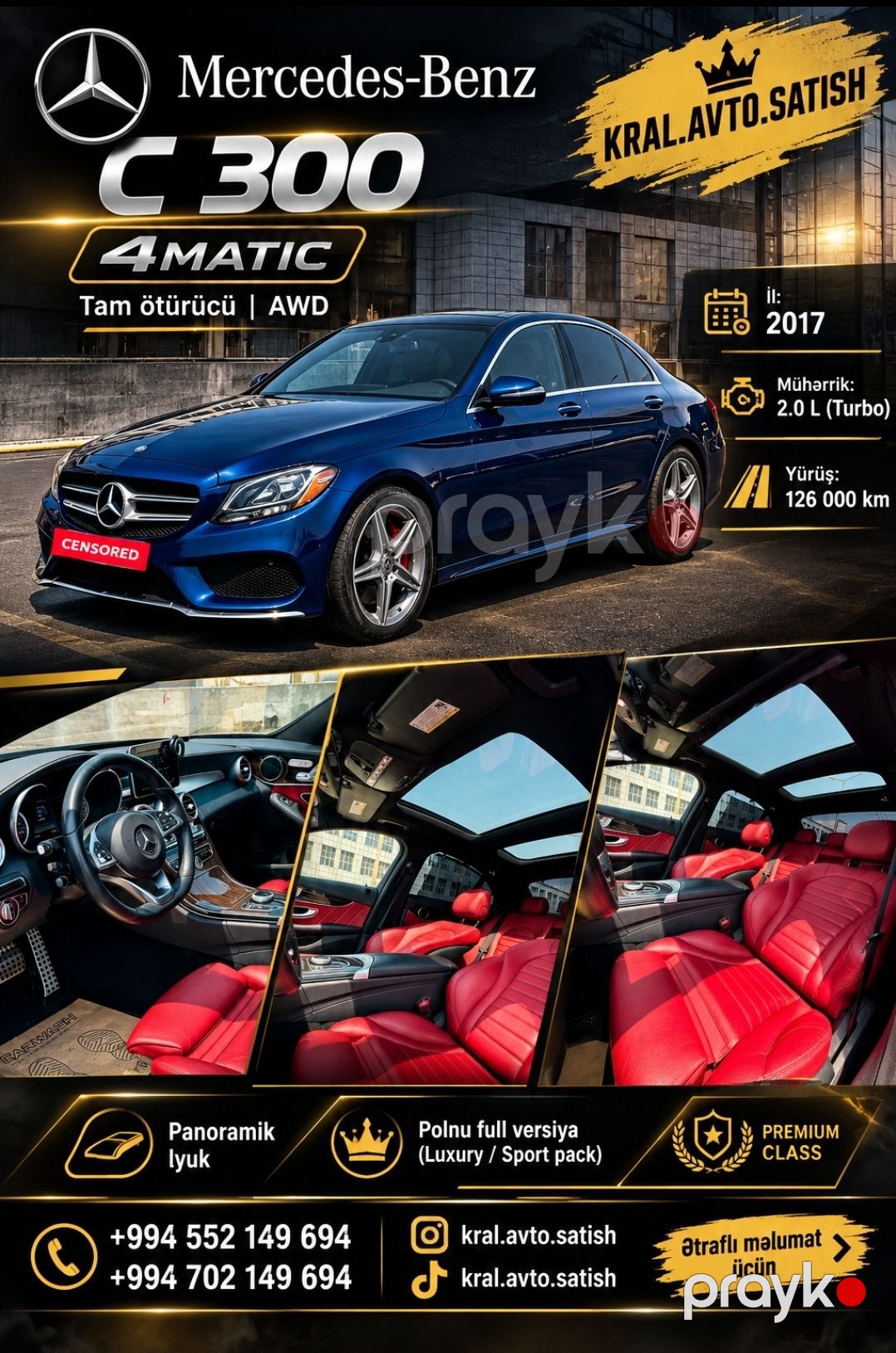 Satılır mercedes c-class — Avtomobillər, Bakı