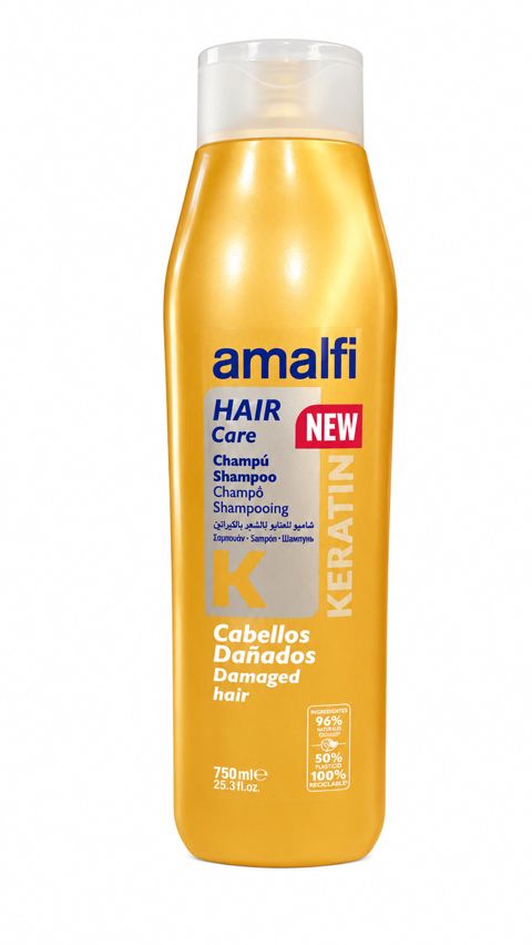 Şampun Amalfi Keratin zədələnmiş saçlar üçün, 750 ml — Bakı