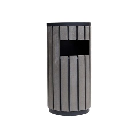 Zibil qabı Foshan, yumru, taxta, antracit, 380x750 mm - 28252 — Bakı