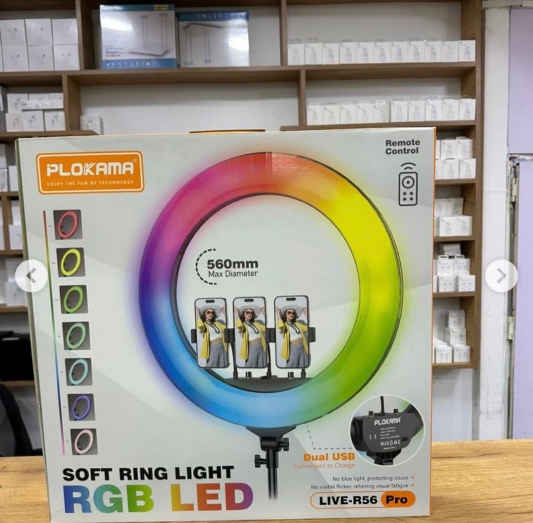Plokama Soft Ring Light RGB LED LIVE-R56 Pro — Foto və video texnikası, Bakı