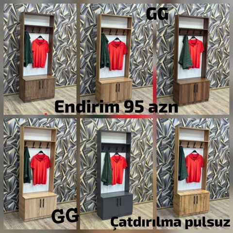 Yeni ve Sifarișlə Dəhliz dolabı 95 azn Ölçü: 200×35×80 Çatdirilma — Bakı