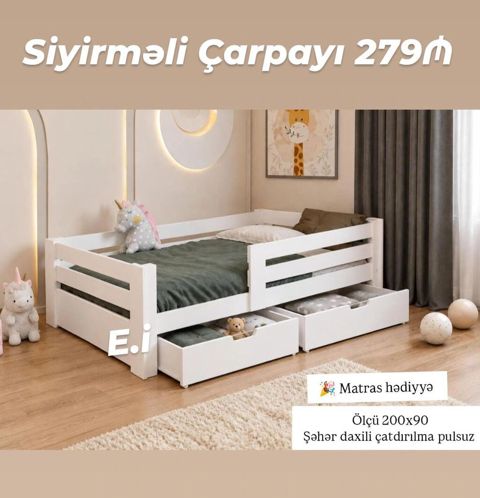 *Siyirməli Uşaq Çarpayısı 279Azn Rəng seçimi var *Şəhər daxili — Saray
