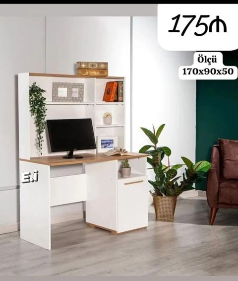 Kompyuter/iş masası – kitab rəfli model Ölçü: 170 x 90 x 50 sm — Digah